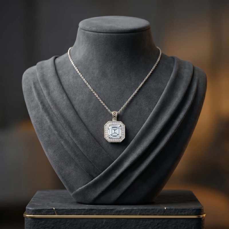  diamond Pendant 14k Gold White