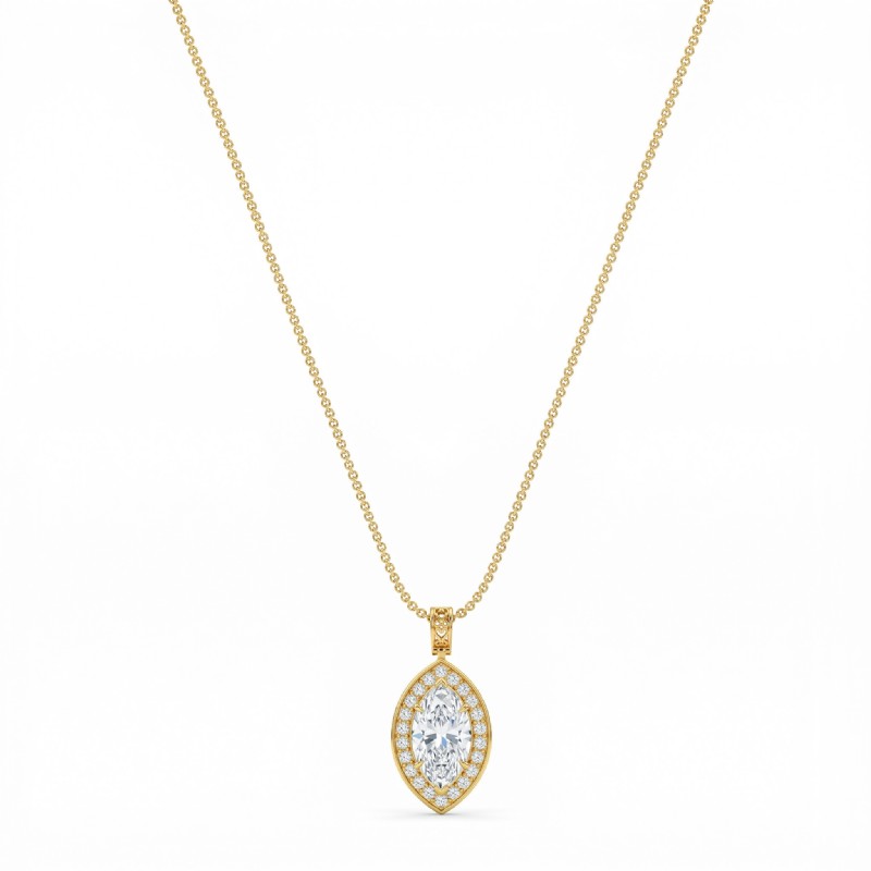  diamond Pendant 18k Gold Yellow