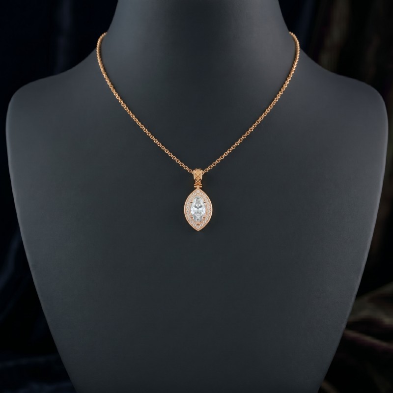  diamond Pendant 14k Rose Gold