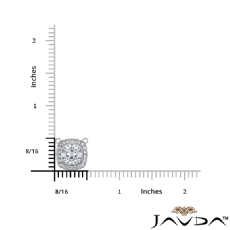 Claw Prong Halo Basket diamond Pendant 14k Gold White