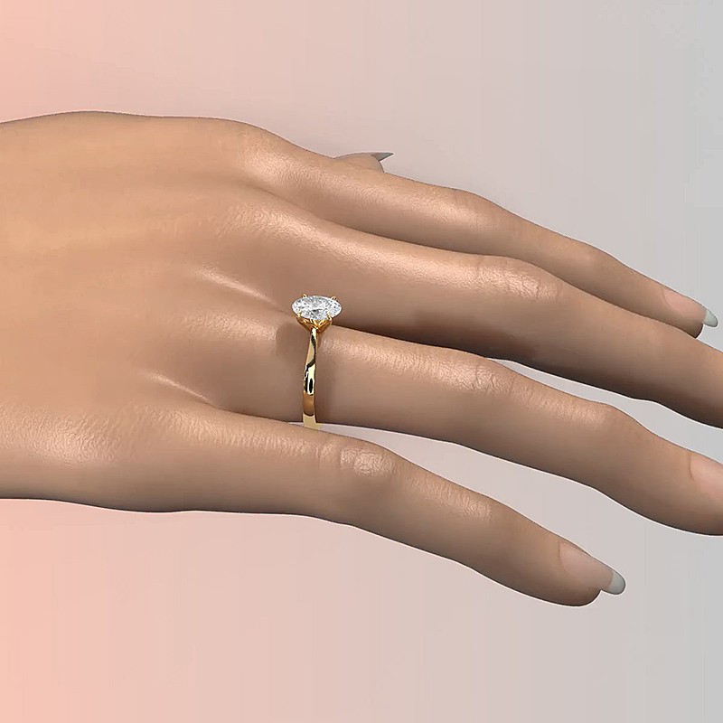  diamond Ring 18k Gold Yellow