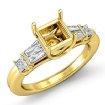 Princess Diamond 3 Stone Engagement Setting Ring 14k Yellow Gold 0.45Ct - javda.com 