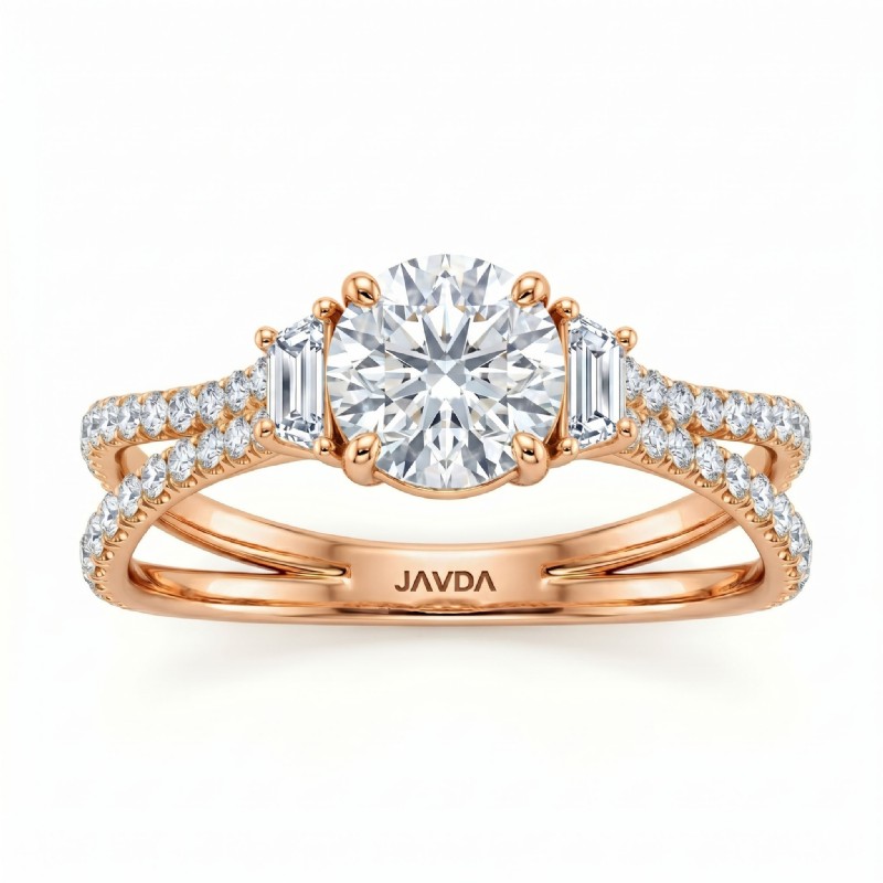  diamond Ring 14k Rose Gold