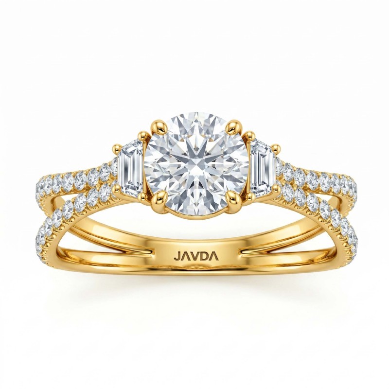  diamond Ring 14k Gold Yellow