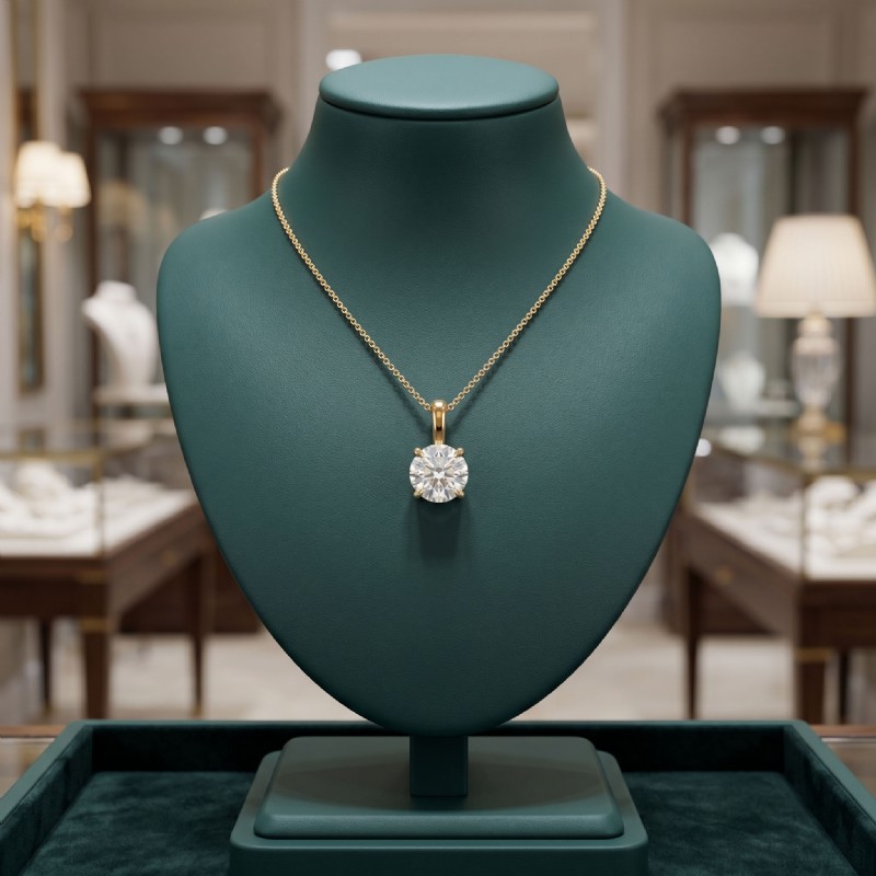  diamond Pendant 14k Gold Yellow