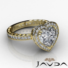 Eternity Filigree Halo diamond Ring 18k Gold Yellow
