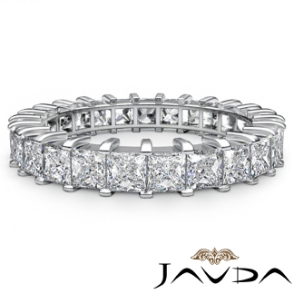 Prong Set Princess Diamond Ring Womens Eternity Wedding Band 14k Gold White 3Ct
