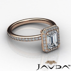 Micro Pave Set Halo Eternity diamond Ring 18k Rose Gold