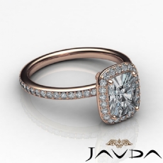 Eternity Basket Halo Pave Set diamond Ring 18k Rose Gold