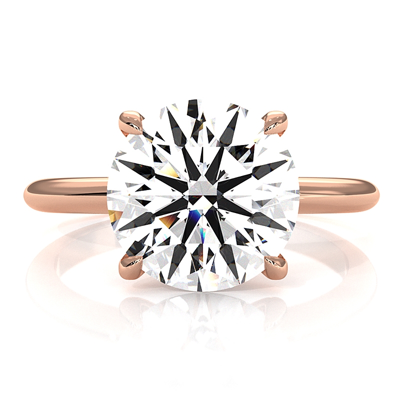  diamond Ring 18k Rose Gold