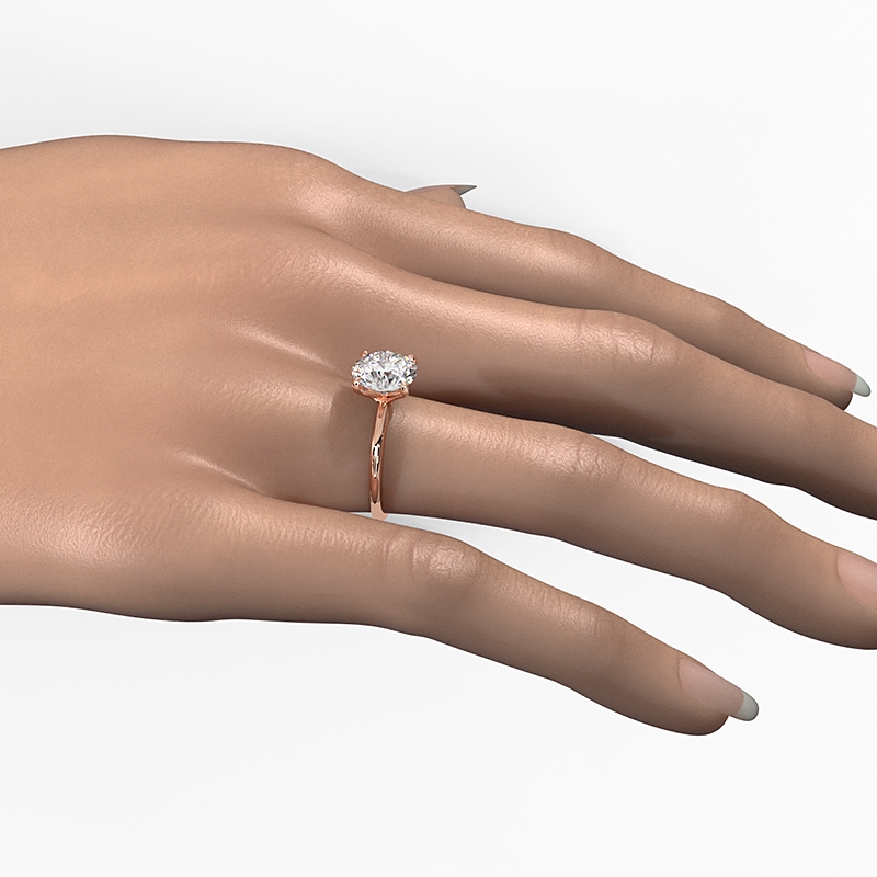 diamond Ring 18k Rose Gold