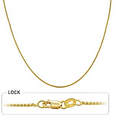 14k Yellow Gold Women's Wheat Chain (1.1mm,18