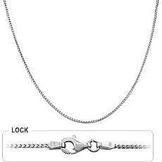 14k White Gold Franco Chain (1.2mm,18