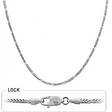 14k White Gold Franco Chain (1.5mm,18