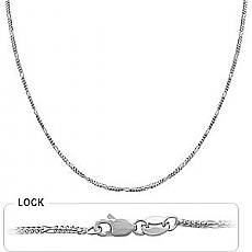 14k White Gold Franco Chain (1.2mm,18