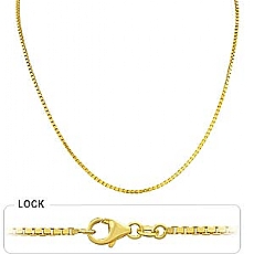 14k Yellow Gold Box Chain (1.7mm,18