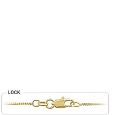 14k Yellow Gold Box Chain (0.7mm,18