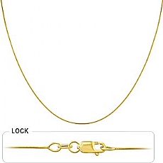 14k Yellow Gold Women's Snake Chain (0.7mm,18
