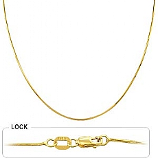 14k Yellow Gold Women's Snake Chain (0.9mm,18
