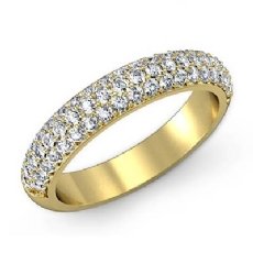 Round Pave Diamond Wedding Band 18k Gold Yellow (1Ct. tw.)