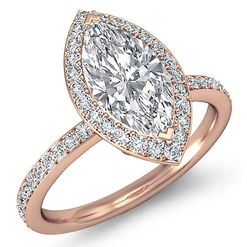  diamond Ring 14k Rose Gold