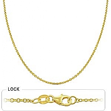 14k Yellow Gold Women's Rolo Light Chain (2.0mm,18