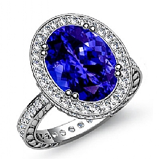 Petal Filigree Circa Halo diamond Ring 18k Gold White