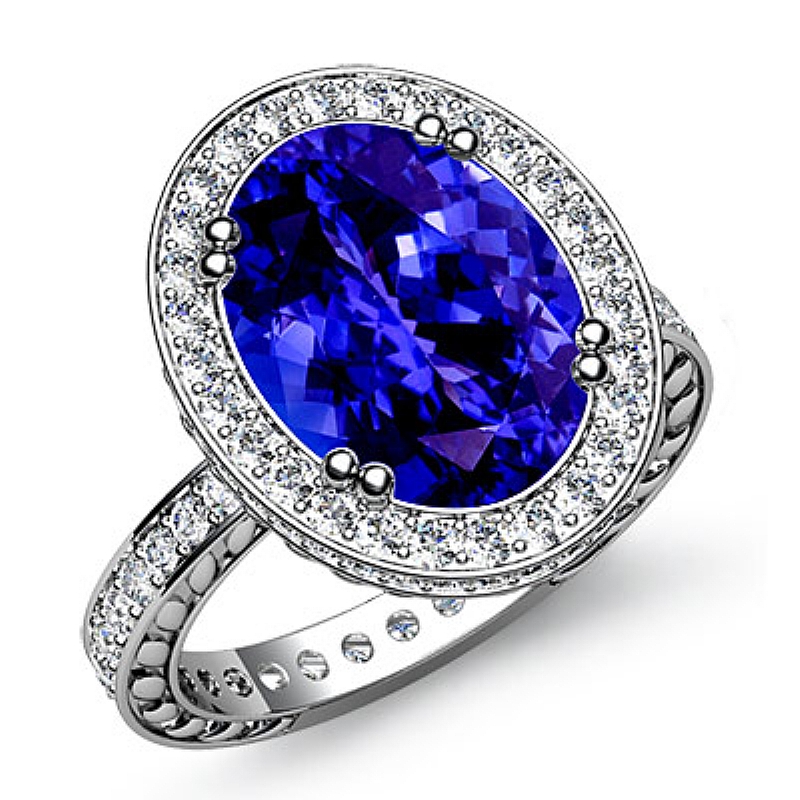 Petal Filigree Circa Halo Oval diamond engagement Ring in 14k Gold White