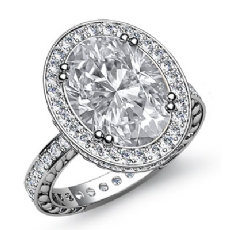 Petal Filigree Circa Halo diamond Ring 14k Gold White