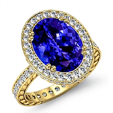 Petal Filigree Circa Halo diamond Ring 18k Gold Yellow