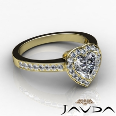 Vintage Filigree Halo Pave diamond Ring 18k Gold Yellow