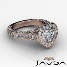 Circa Halo Pave Set Cathedral diamond Ring 14k Rose Gold
