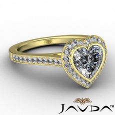 Halo Bezel Pave Set Accents diamond  18k Gold Yellow