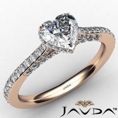 Hidden Halo Pave Bride Accent diamond  14k Rose Gold