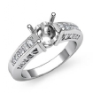 0.25Ct Round Diamond Engagement Ring Side Stone Setting 14k White Gold - javda.com 