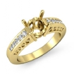 0.25Ct Round Diamond Engagement Ring Side Stone Setting 18k Yellow Gold - javda.com 