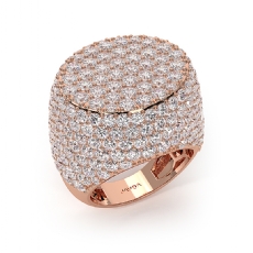 Circle of Glamour Men's 14k Rose Gold Lab Grown Diamond Ring  (11.49Ct. tw.)