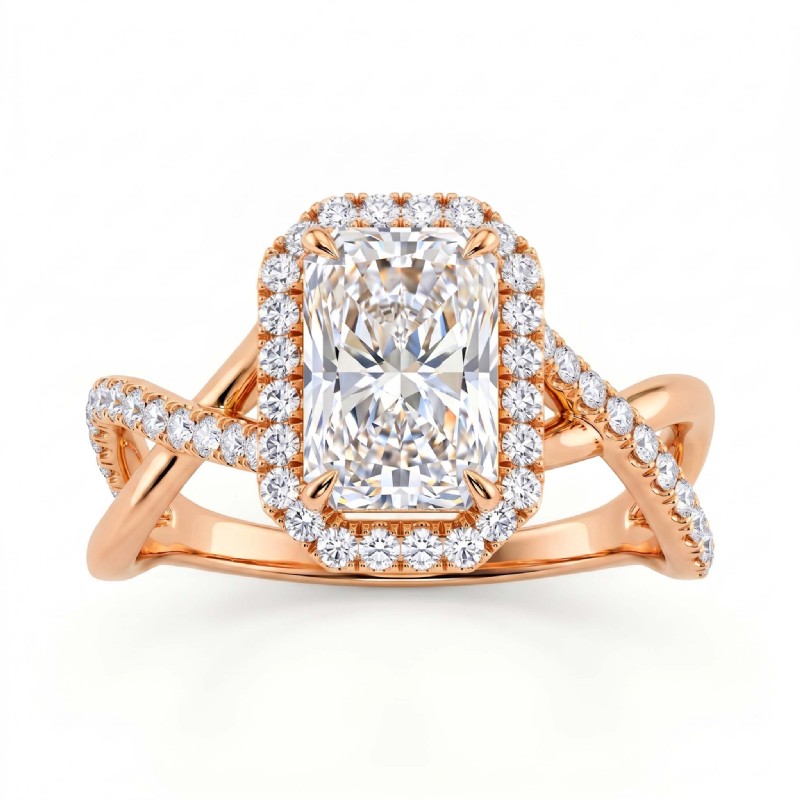  diamond Ring 14k Rose Gold