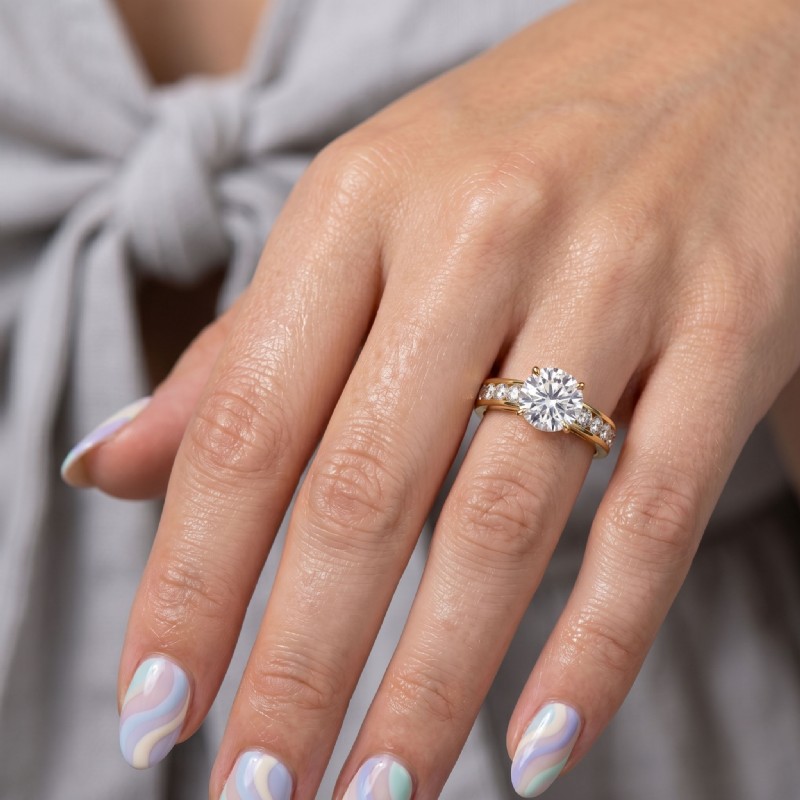  diamond Ring 14k Gold Yellow