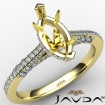 Circa Halo Bridge Accent Marquise Semi Mount Engagement Ring 18k Yellow Gold 0.6Ct - javda.com 