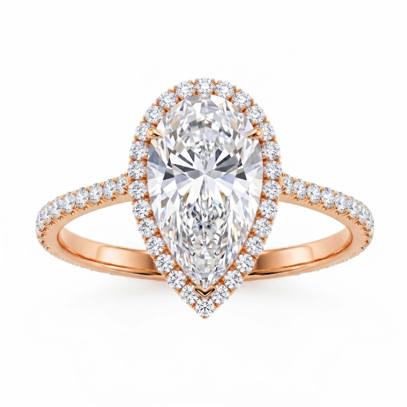  diamond Ring 14k Rose Gold