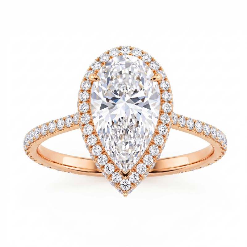  diamond Ring 14k Rose Gold