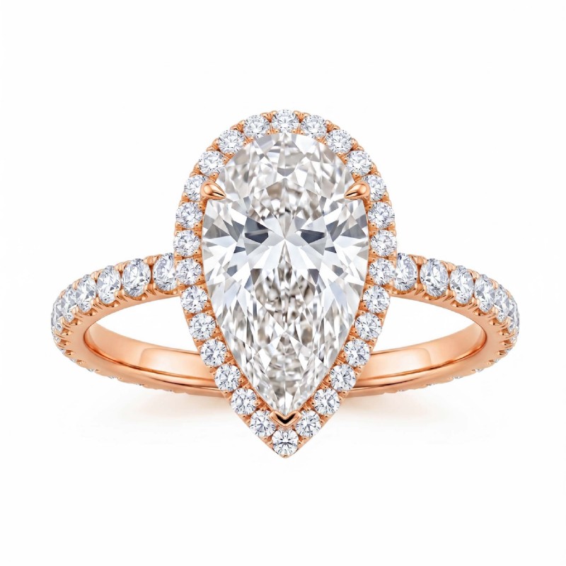  diamond Ring 14k Rose Gold
