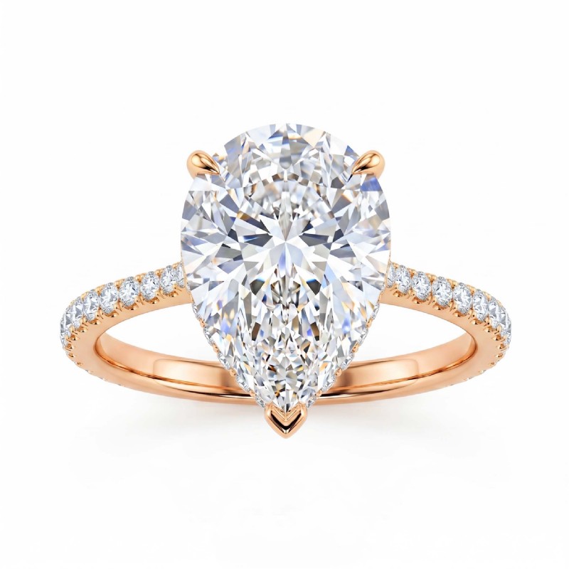  diamond Ring 14k Rose Gold