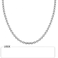 14k White Gold Women's Rolo Light Chain (3.30mm,18