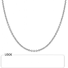 14k White Gold Women's Rolo Light Chain (1.90mm,18