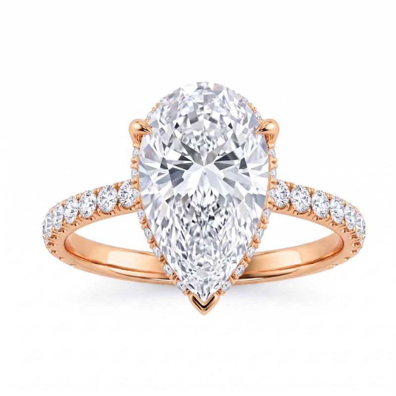  diamond Ring 14k Rose Gold