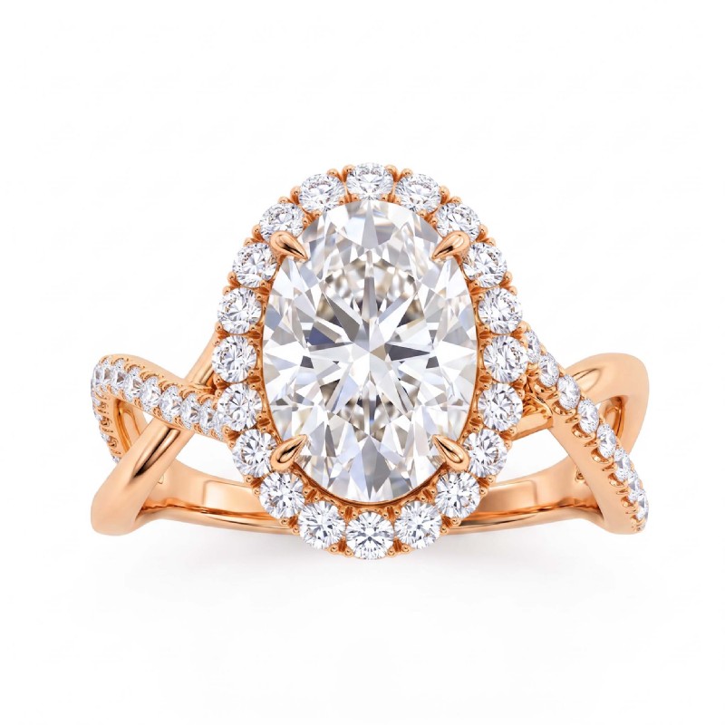  diamond Ring 14k Rose Gold