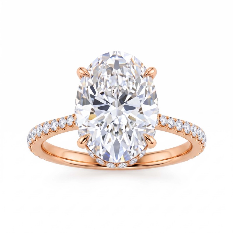  diamond Ring 14k Rose Gold