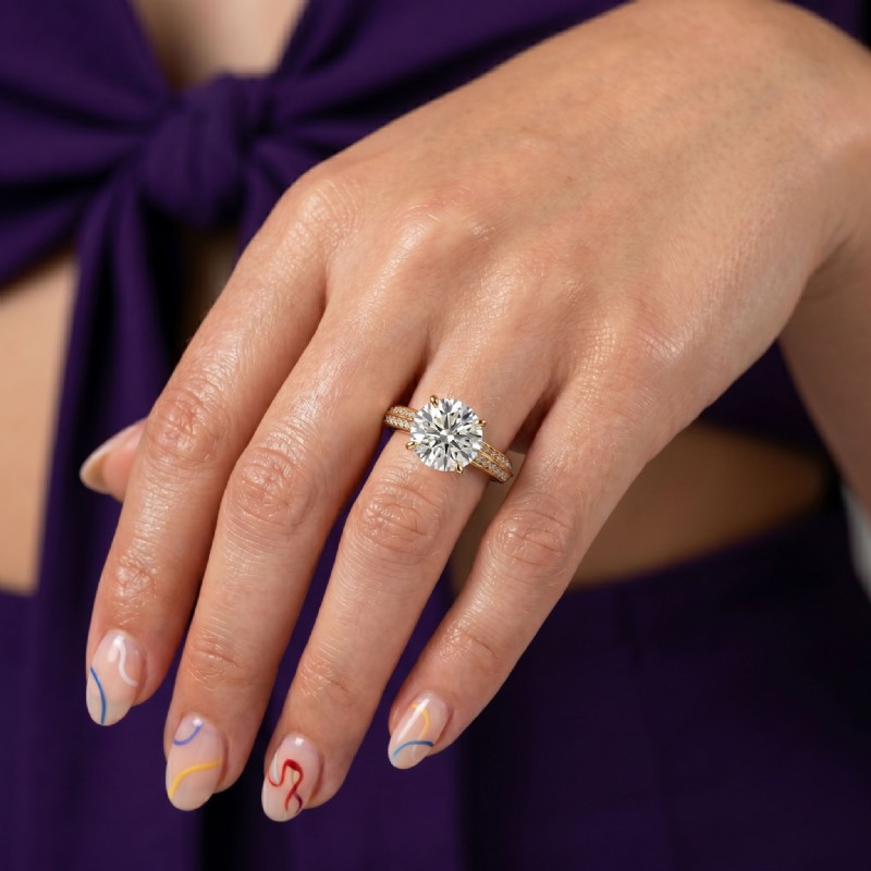  diamond Ring 14k Gold Yellow